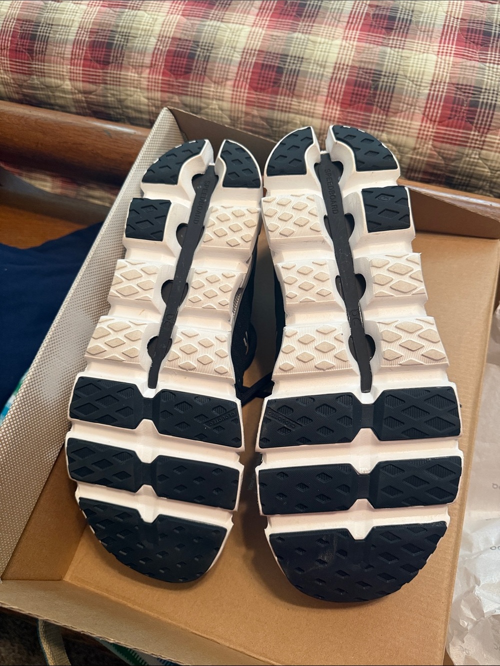 On Running Cloud Athletic Shoes for Men — Black/White - Picture 3 of 4